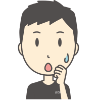 男性スタッフが驚くイラスト
